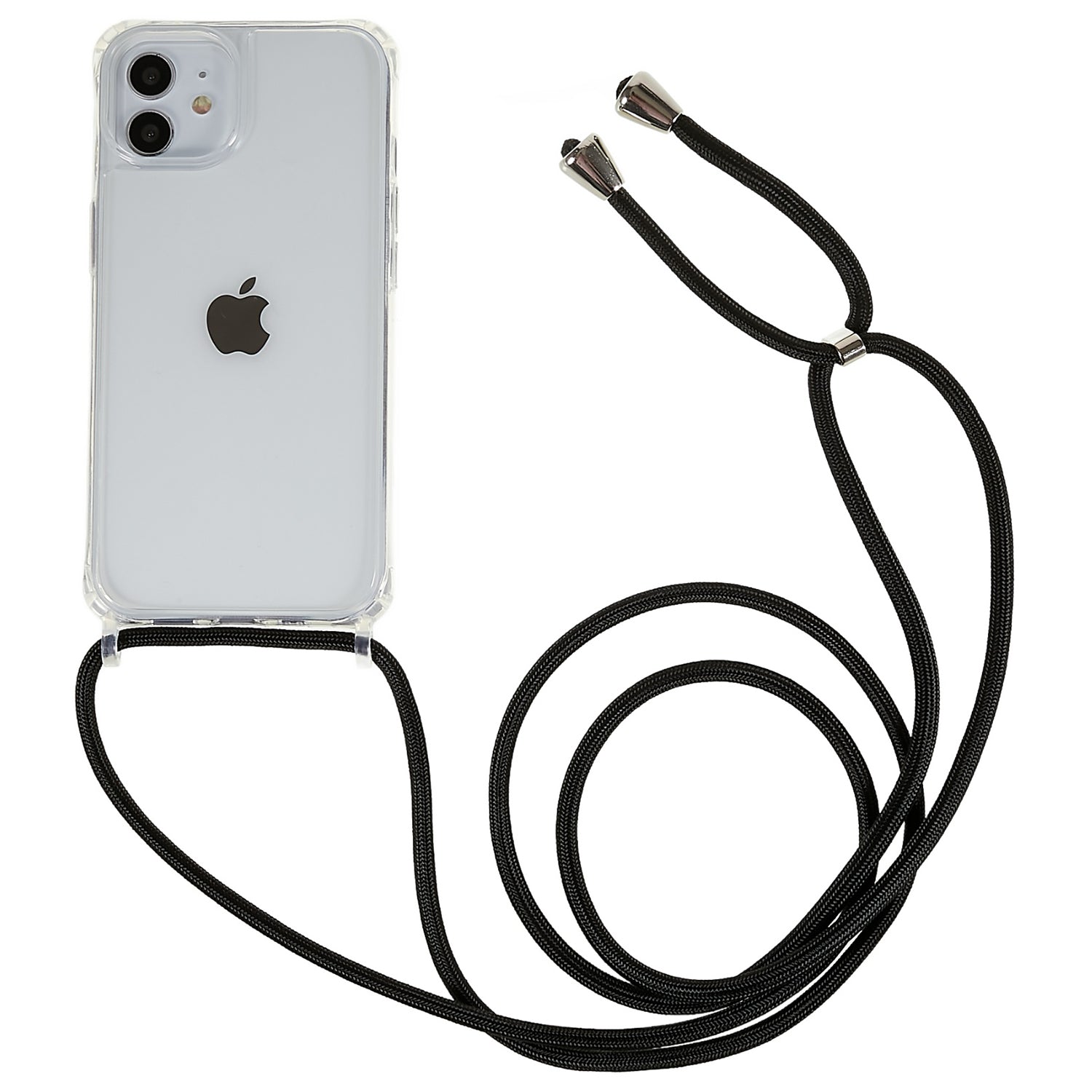 For iPhone 12 12 Pro 6.1 inch Clear Phone Case with Adjustable Lanyard Shockproof TPU Acrylic Back Cover For iPhone 12 12 Pro 6.1 inch Clear Phone Case with Adjustable Lanyard Shockproof TPU Acrylic Back Cover